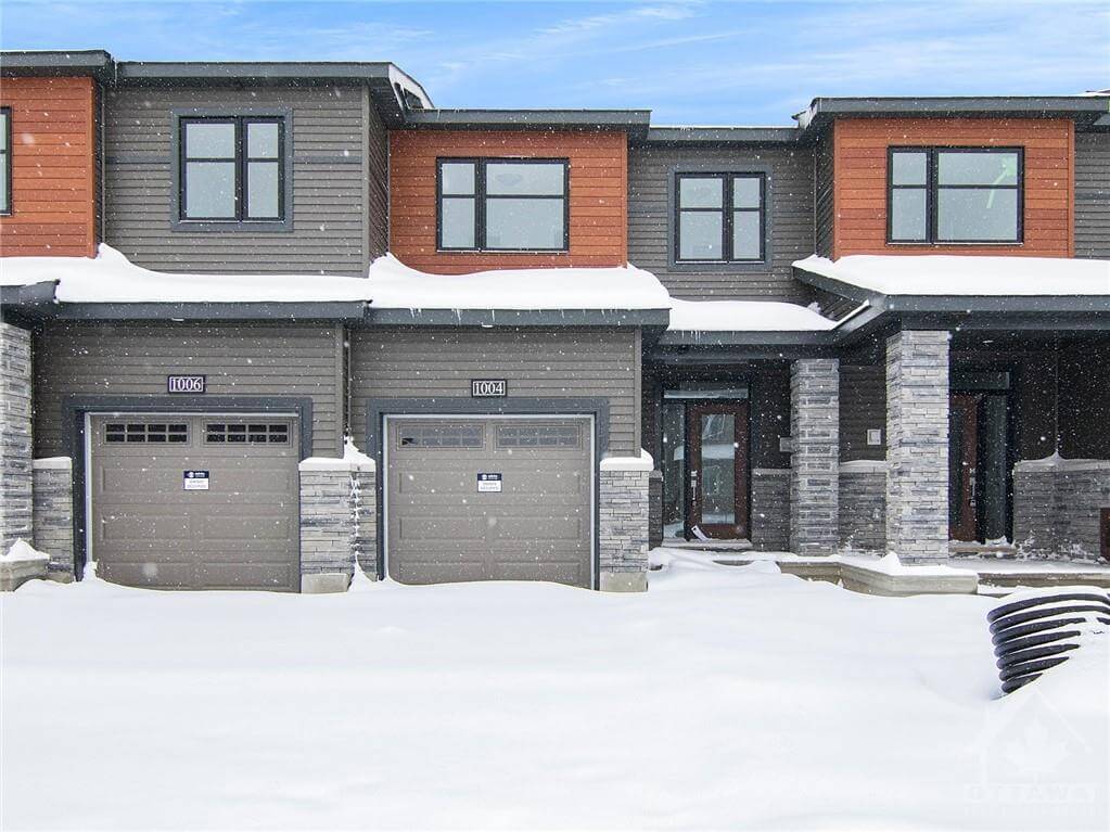 Townhouse home in Ottawa showing typical layout with garage and basement