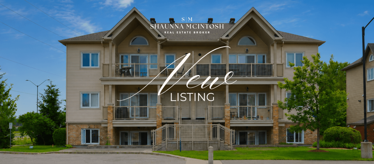 Front exterior of 366 Wood Acres Grove Unit I, a 1-bedroom + den condo for sale in Findlay Creek, Ottawa.